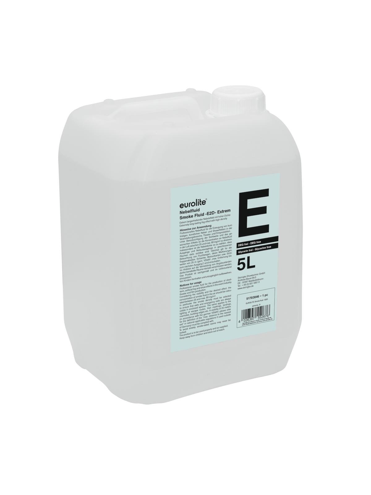 Smoke Fluid E2D Extrem Fluid Nebelfluid 5L - Eurolite