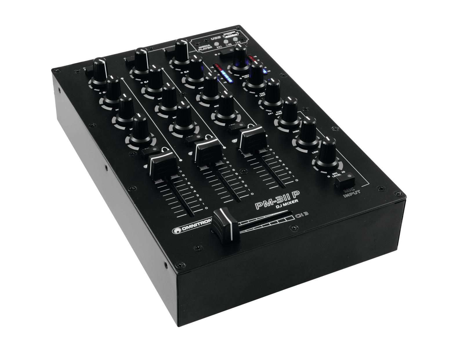 DJ-Mixer mit Player PM-311P - OMNITRONIC