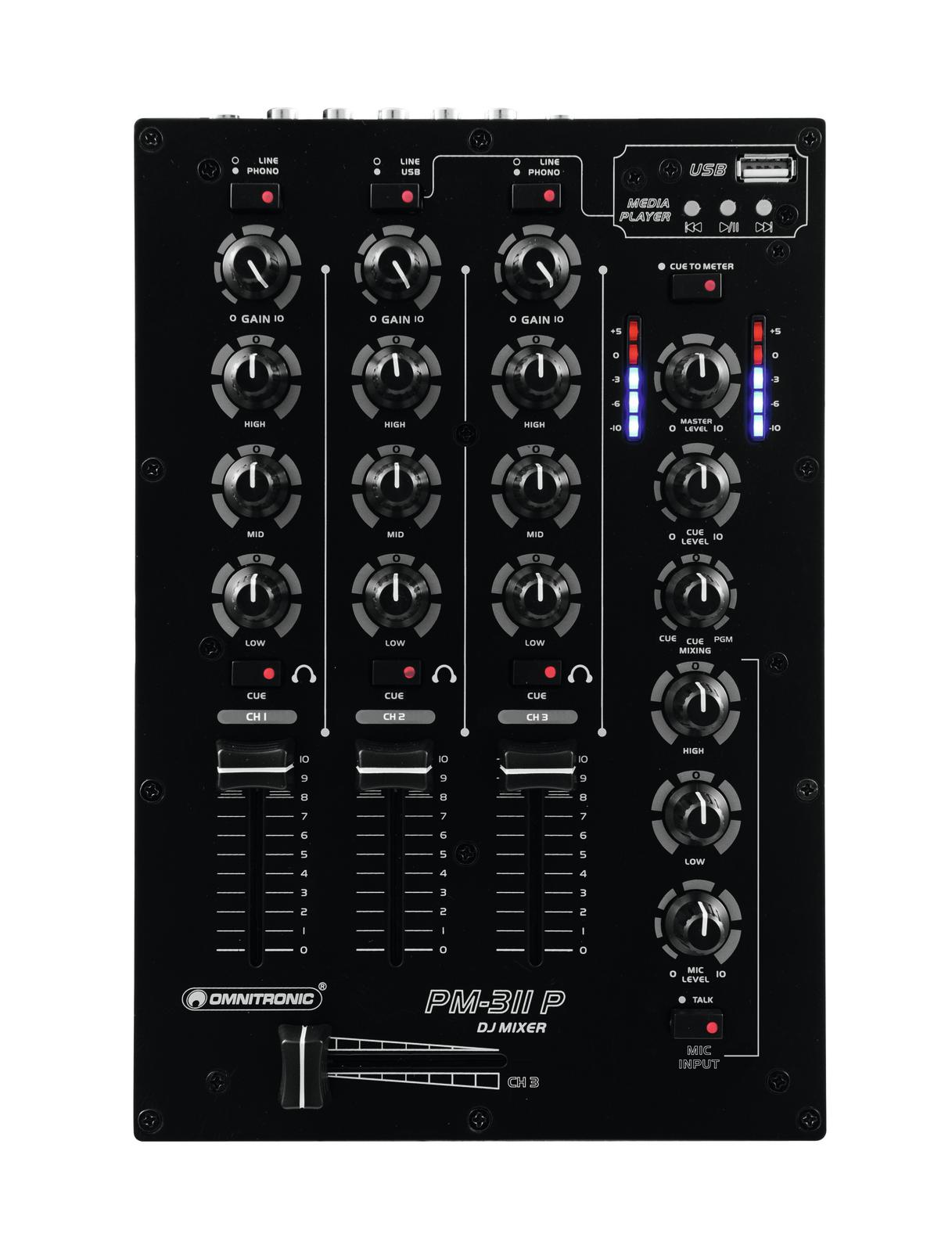 DJ-Mixer mit Player PM-311P - Omnitronic